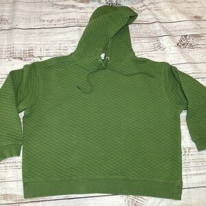 Zyia Active Quilted Hoodie Sweatshirt Green XXL
